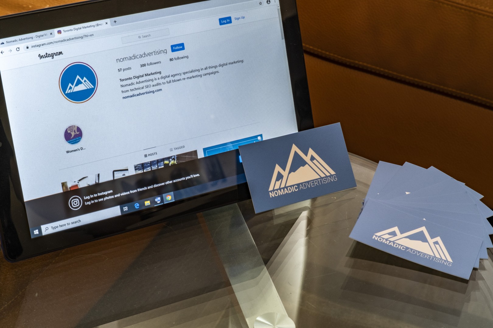 Marketing Material from Nomadic Advertising in 2020